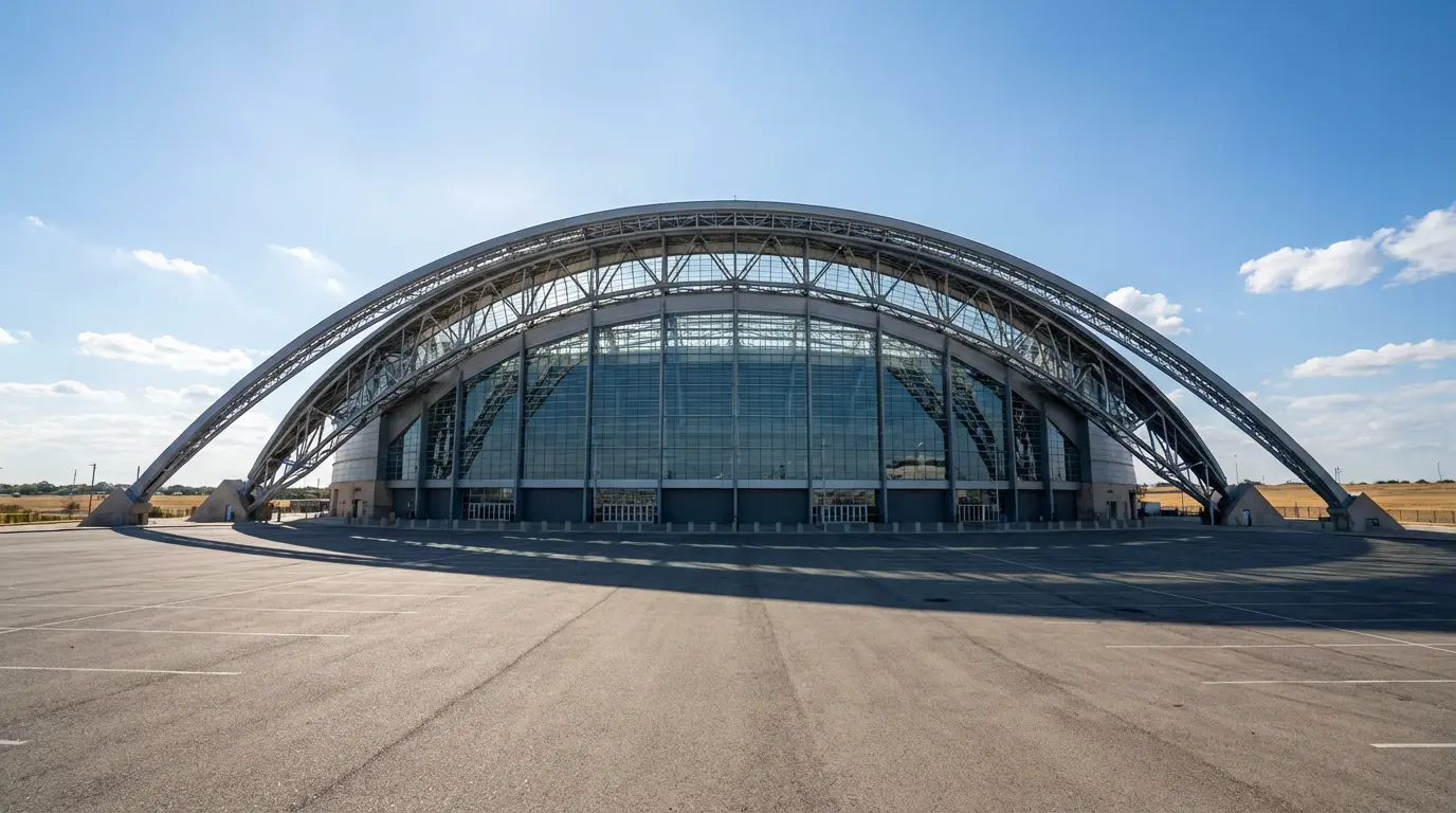 AT&T Stadium Arlingtonissa Teksasissa — MM 2026 -ottelupaikka katetulla kentällä