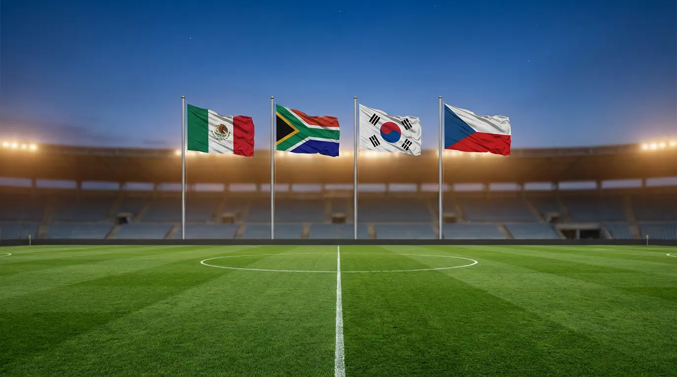 Lohko A MM 2026 — Meksiko, Etelä-Afrikka, Etelä-Korea ja Tsekki avauslohkossa