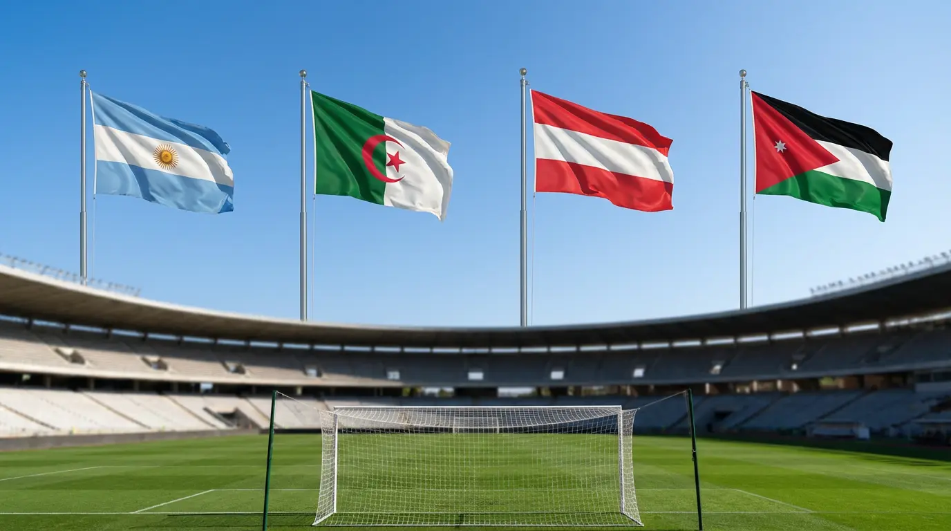 Lohko J MM 2026 — Argentiina, Algeria, Itävalta ja debytantti Jordania