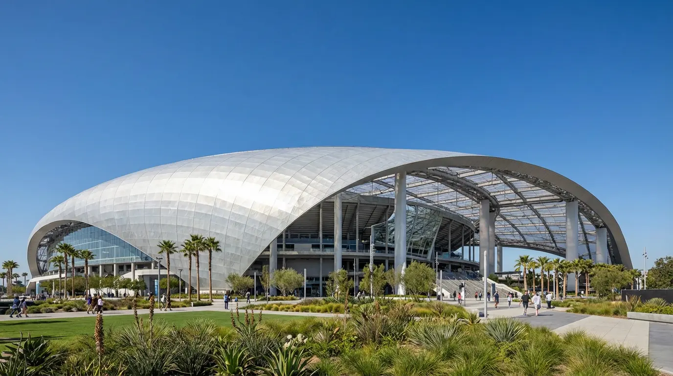 SoFi Stadium Inglewoodissa Los Angelesissa — MM 2026 -ottelupaikka